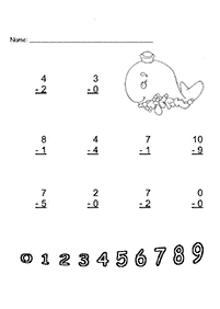 simple subtraction for kids - worksheet 39