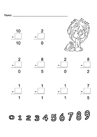 simple subtraction for kids - worksheet 47