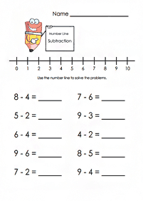 simple subtraction for kids - worksheet 62