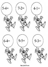 simple subtraction for kids - worksheet 71
