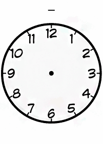 telling the time (clock) - worksheet 1