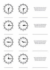 telling the time (clock) - worksheet 100