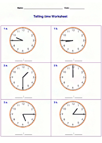 telling the time (clock) - worksheet 101