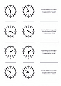 telling the time (clock) - worksheet 102