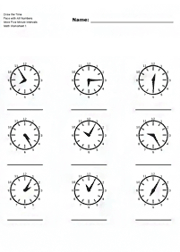 telling the time (clock) - worksheet 116