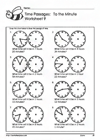 telling the time (clock) - worksheet 132