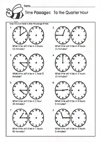 telling the time (clock) - worksheet 134
