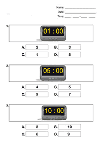 telling the time (clock) - worksheet 14