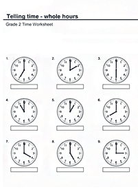 telling the time (clock) - worksheet 29