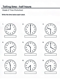 telling the time (clock) - worksheet 43