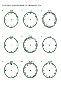 telling the time (clock) - worksheet 5