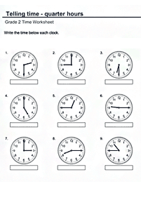telling the time (clock) - worksheet 67