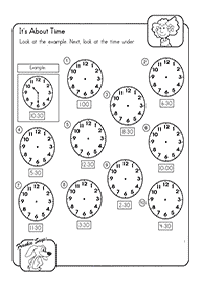 telling the time (clock) - worksheet 7