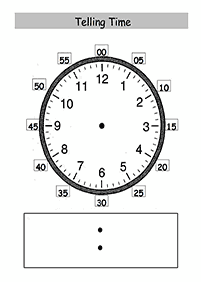telling the time (clock) - worksheet 76