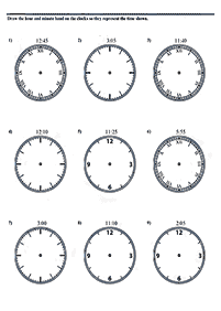 telling the time (clock) - worksheet 81