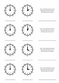 telling the time (clock) - worksheet 85