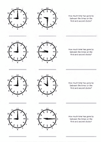 telling the time (clock) - worksheet 90