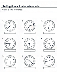 telling the time (clock) - worksheet 91