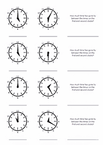 telling the time (clock) - worksheet 92