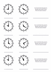telling the time (clock) - worksheet 94