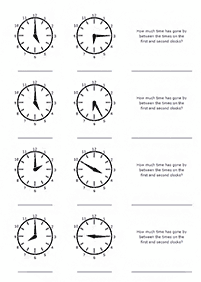telling the time (clock) - worksheet 95