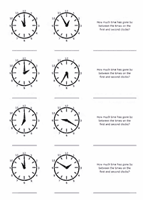 telling the time (clock) - worksheet 97