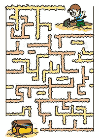 متاهات سهلة للأطفال– التمرين 102