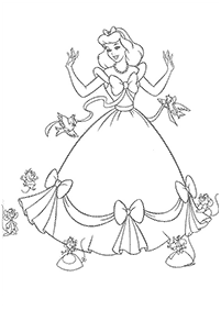 cinderella coloring pages - page 11