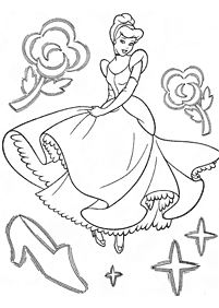 cinderella coloring pages - page 30