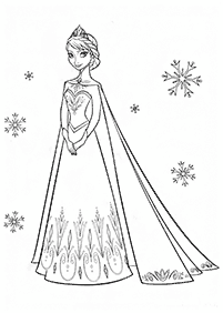 elsa coloring pages - page 1