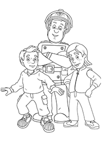 fireman sam coloring pages - page 43