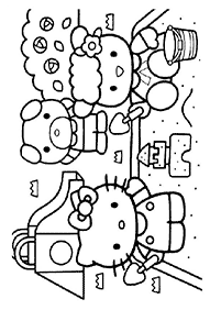hello kitty coloring pages - page 110