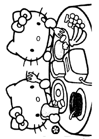 hello kitty coloring pages - page 112