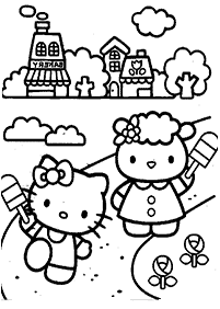 hello kitty coloring pages - page 118