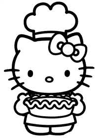 hello kitty coloring pages - page 77