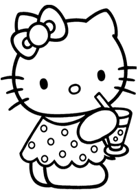 hello kitty coloring pages - page 88