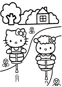 hello kitty coloring pages - page 92