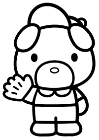 hello kitty coloring pages - page 95