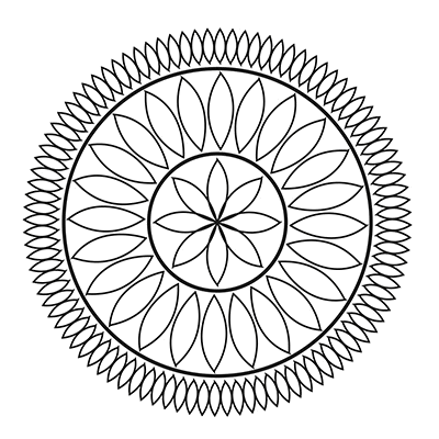 Simple Mandalas coloring pages