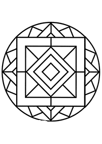 Simple Mandala coloring page - page 105