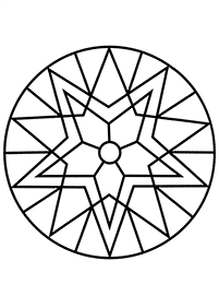 Simple Mandala coloring page - page 107