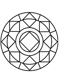 Simple Mandala coloring page - page 108