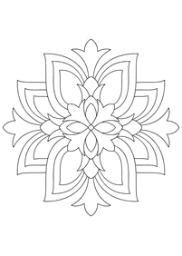 Simple Mandala coloring page - page 126