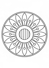 Simple Mandala coloring page - page 129