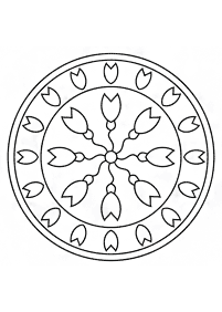 Simple Mandala coloring page - page 131