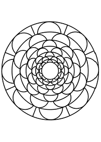 Simple Mandala coloring page - page 17