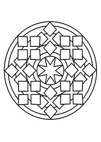 Simple Mandala coloring page - page 19