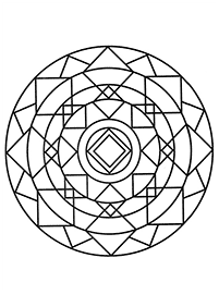 Simple Mandala coloring page - page 21