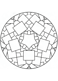 Simple Mandala coloring page - page 22