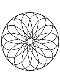 Simple Mandala coloring page - page 23